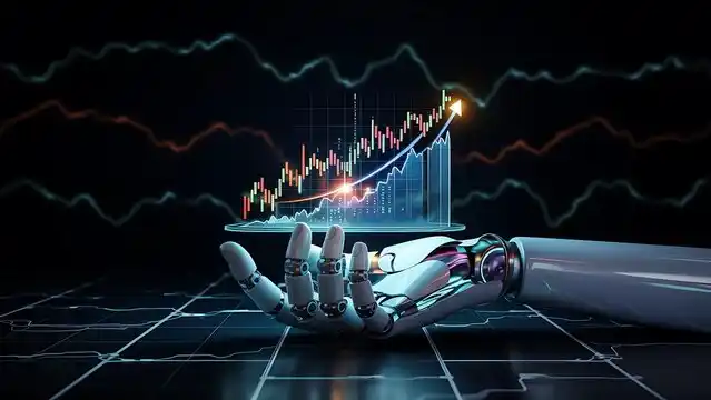 Robot hand showcasing the growing graph.
